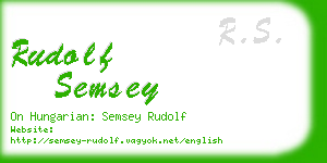 rudolf semsey business card